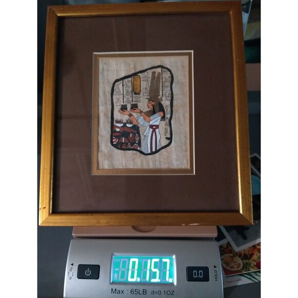 Contemporary Egyptian Style Papyrus Egyptian Handpainted Isis Goddess - Picture 7 of 7